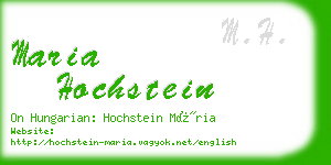 maria hochstein business card